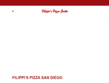 Tablet Screenshot of filippispizzasd.com